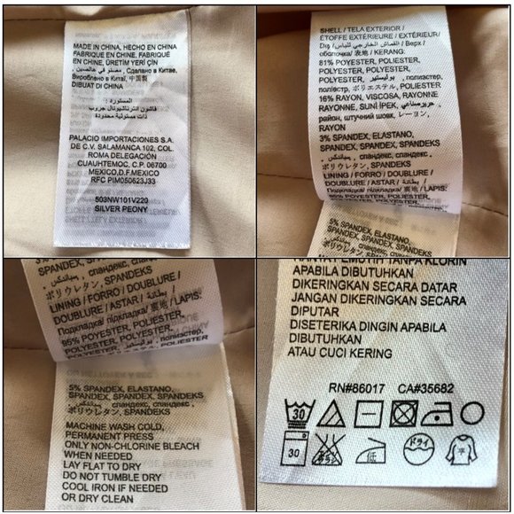 Superb bebe Silver Peony Fit & Flare Round Neck Zip-Front Princess Coat - XS - Picture 15 of 15